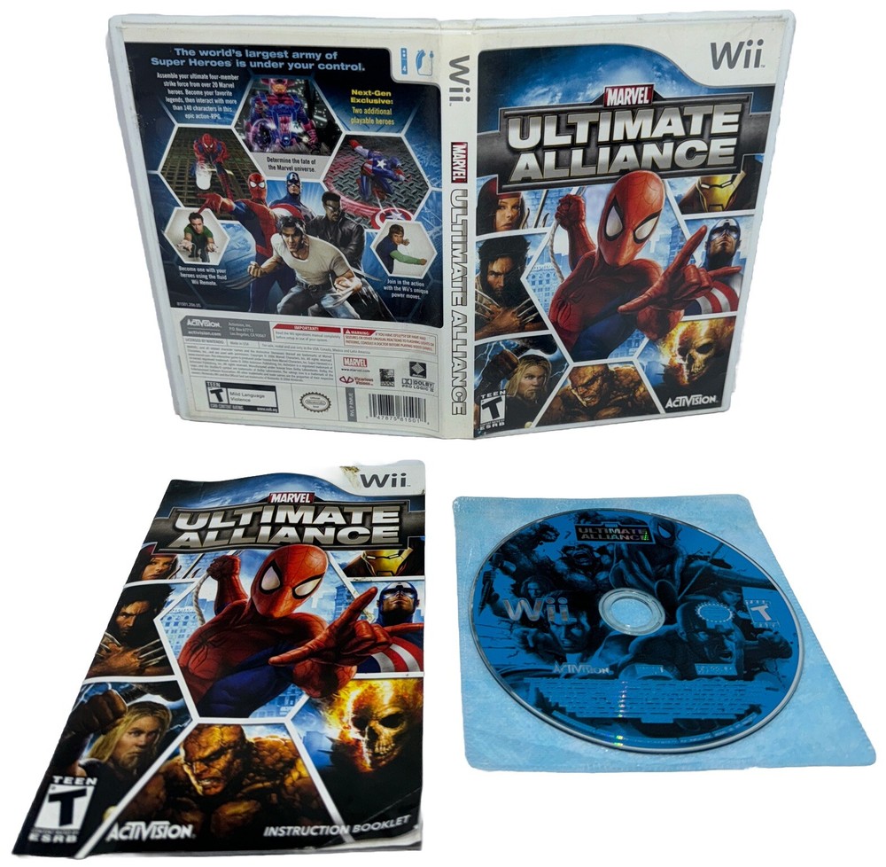 Marvel Ultimate Alliance Nintendo Wii Case & Manual Only Game Disc Does Not Work
