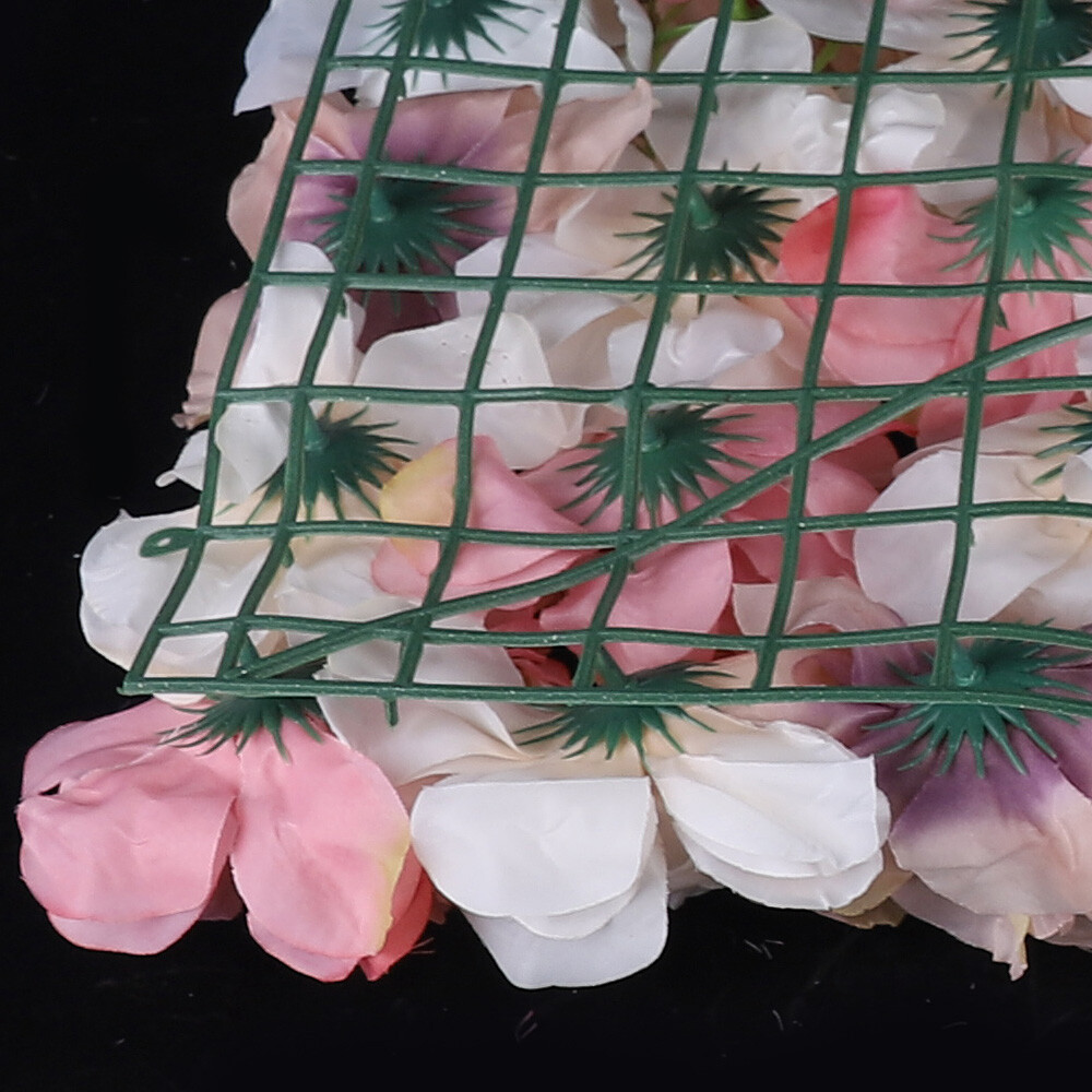 6X Artificial Silk Flower Wall Panel Venue Background Floral For Wedding Party