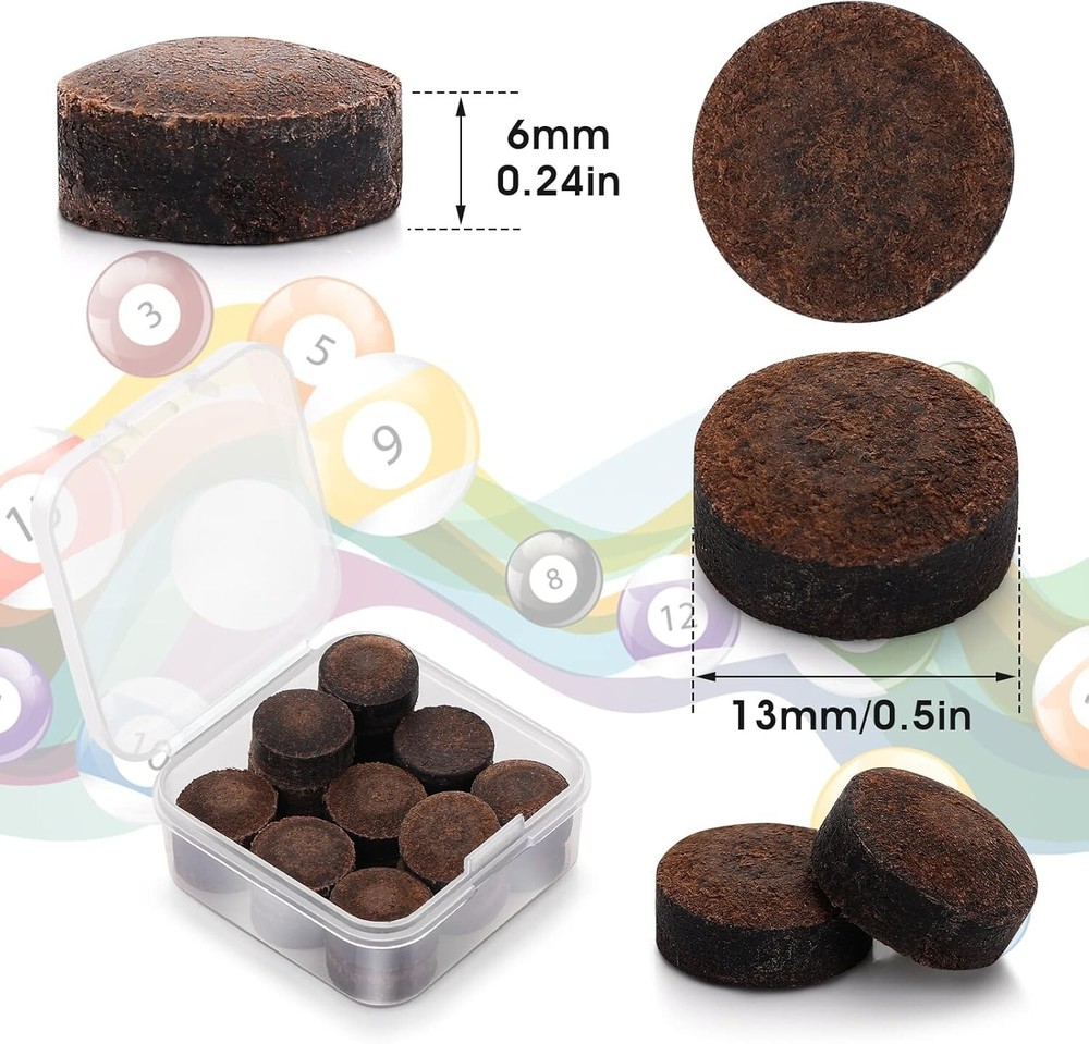 20PSC Pool Cue Tips, 13Mm Billiard Pool Stick Tips Pool Cue Tips Replacement Kit