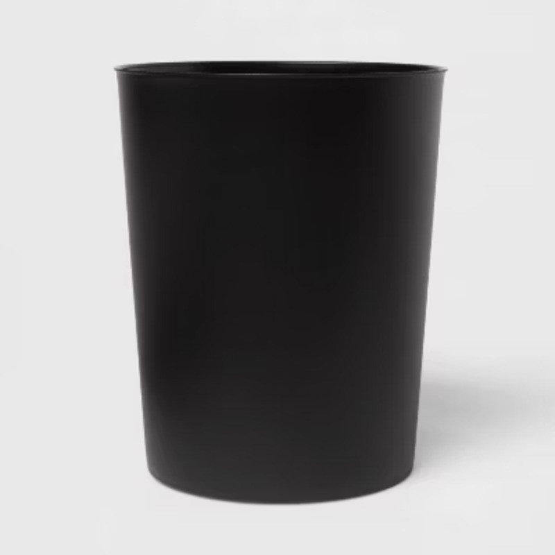 Bath Coordinates Bundle Black: Wastebasket & Soap Dispenser