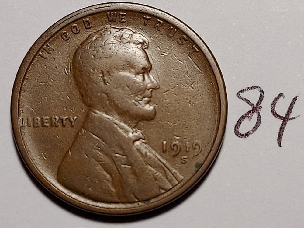 1919-S Lincoln Wheat Cent         #84