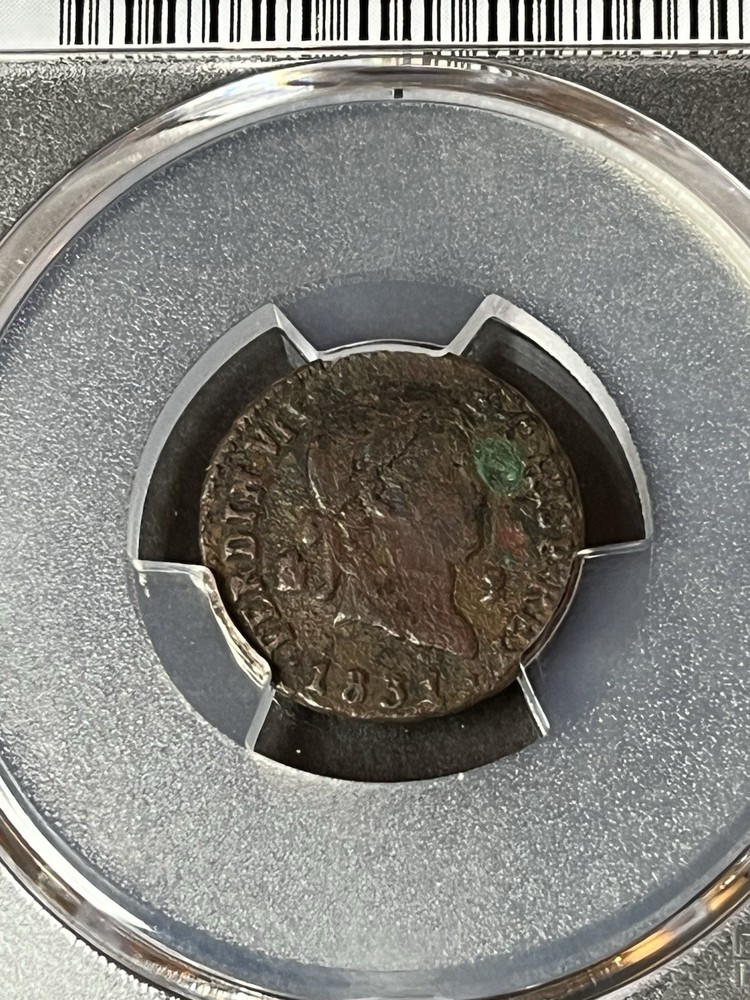 1831 Spain 2 Maravedis Pcgs