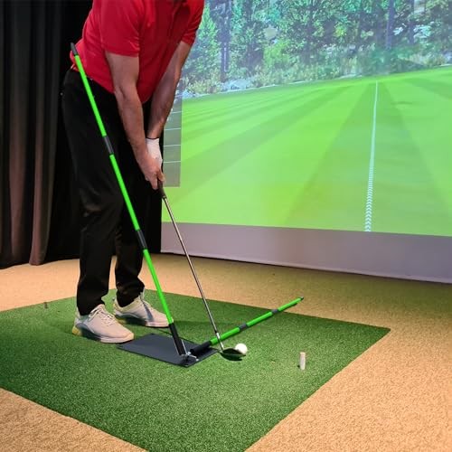 Adjustable Golf Swing Plane Trainer System for Practicing Stick Holder + Sticks