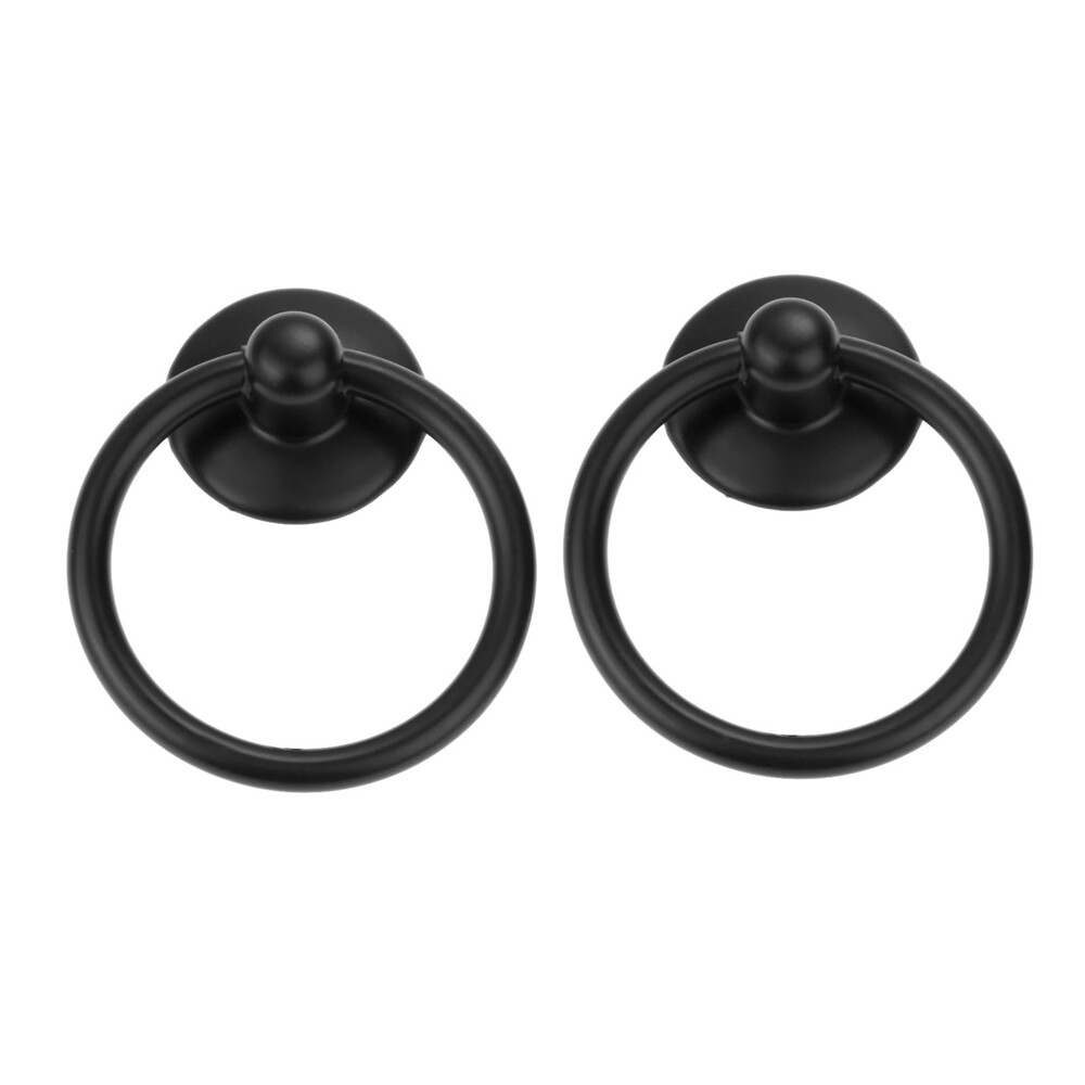 Cabinet Handles Cupboard Drawer Pull Drop Ring Cabinet Pull Handle Black 25*52mm