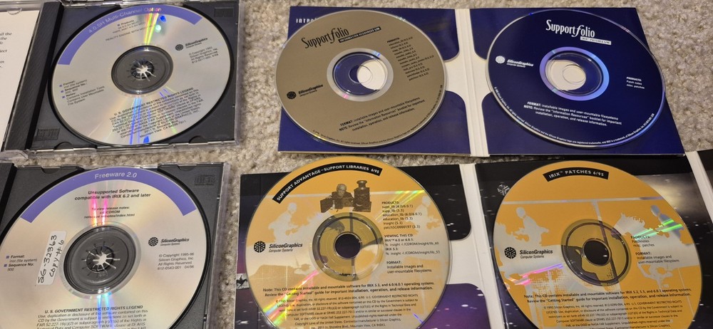 SGI Silicon Graphics IRIX Software Lot , Untested