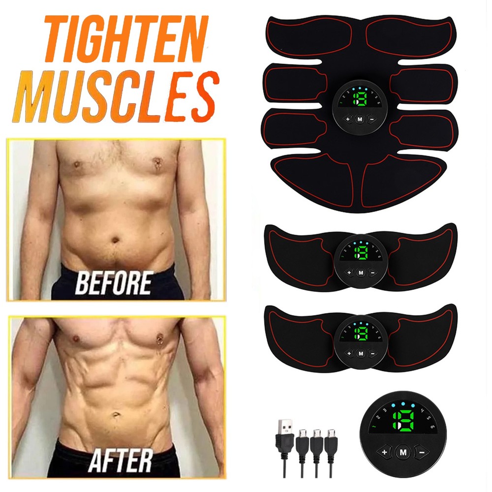 Abdominal Exercise Muscle Stimulator Belt Electric ABS Trainer Training Arms US