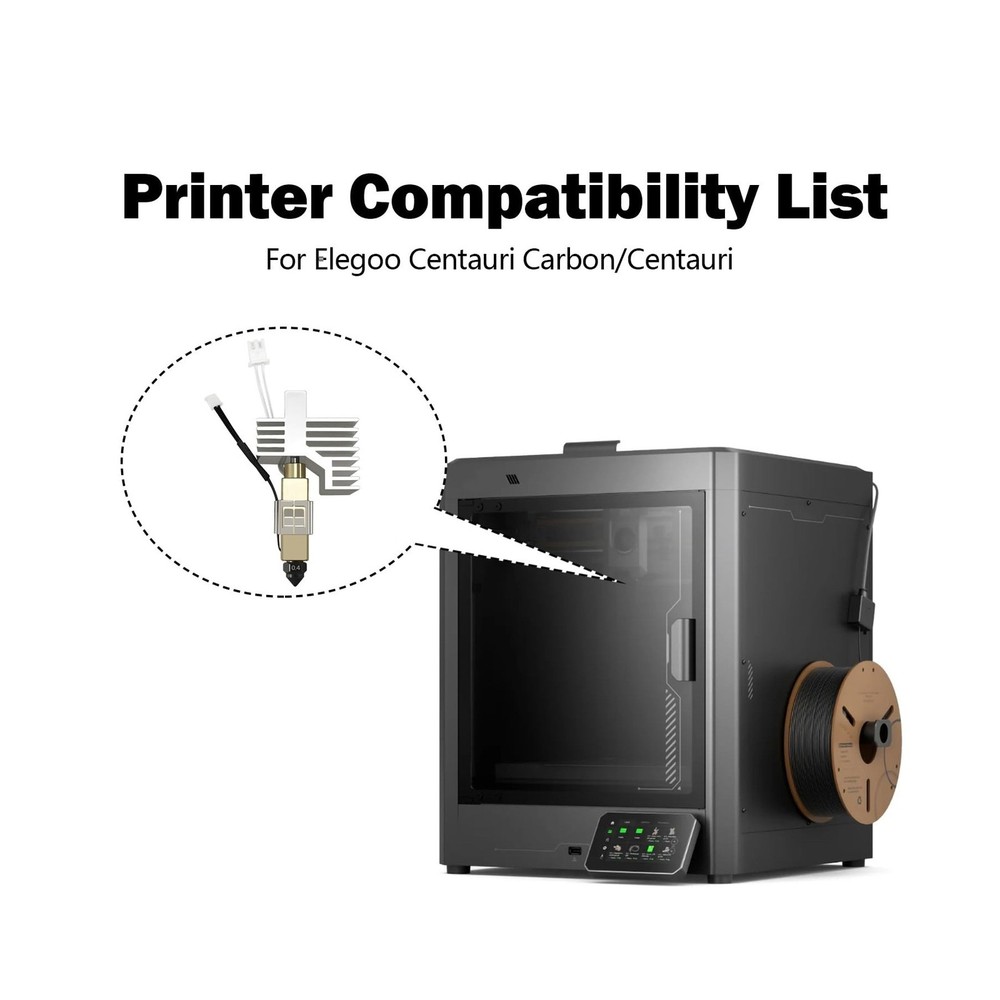 2PK 0.4MM Hardened Steel Ceramic Hotend for Centauri Carbon/Centauri Print He...