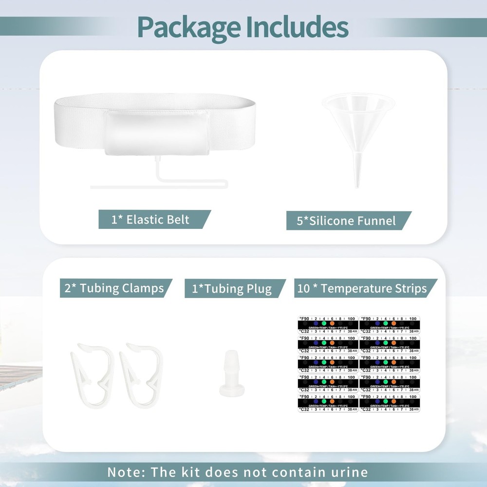 Reusable Urine Test Kit Adjustable Belt