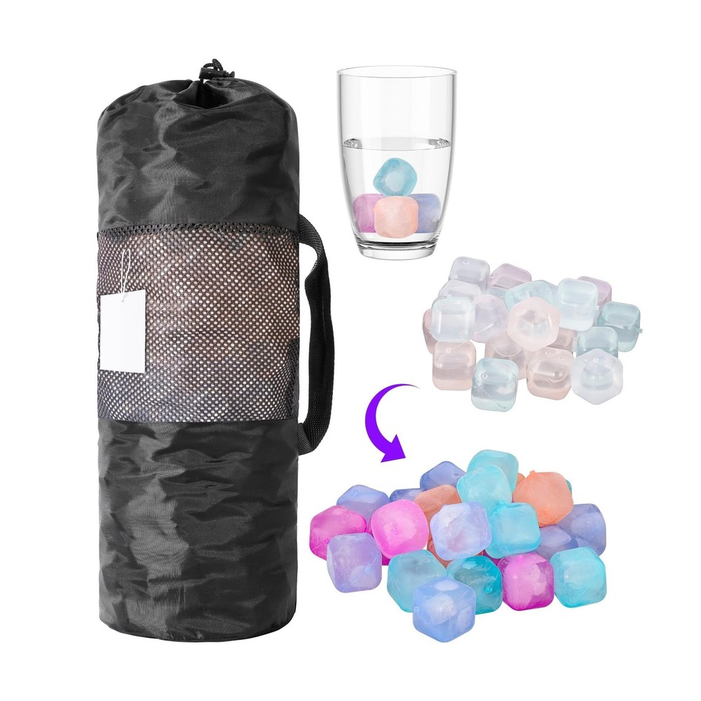 380 Pack Reusable Ice Cube for Drinks - Refreezable Plastic Ice Cubes Without...