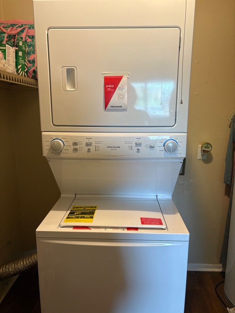 washer and dryer set stackable used. frigidaire quiet pack