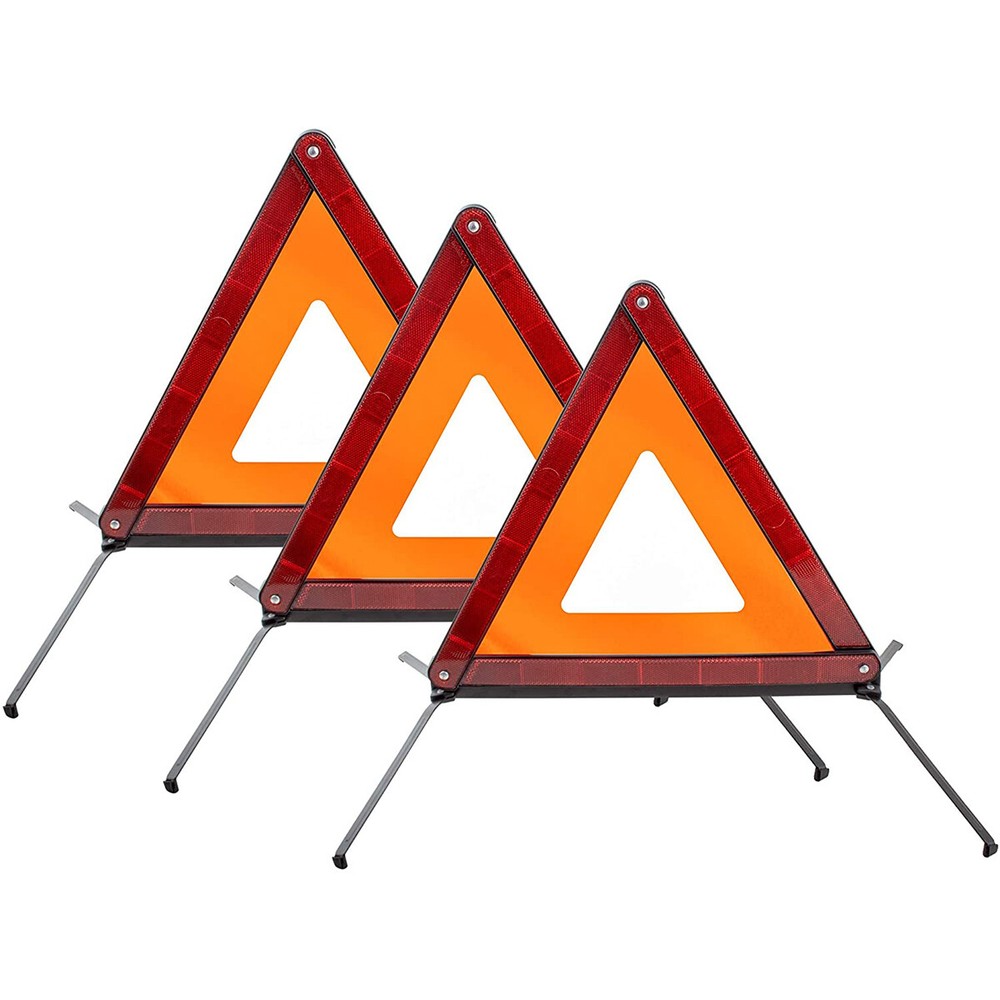 3Pcs Triangle Warning Frame Triangle Emergency Warning Triangle Reflector Safety