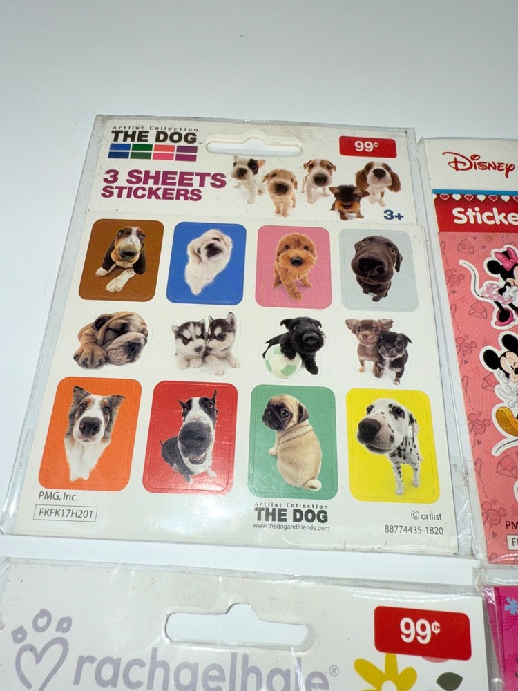 3 Sheet Stickers Assorted Different Designs (choose one)