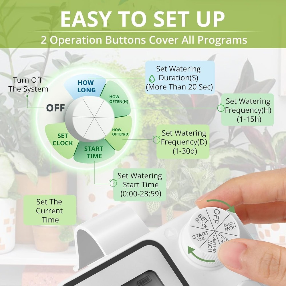 Automatic Watering System for 15 Potted Plants