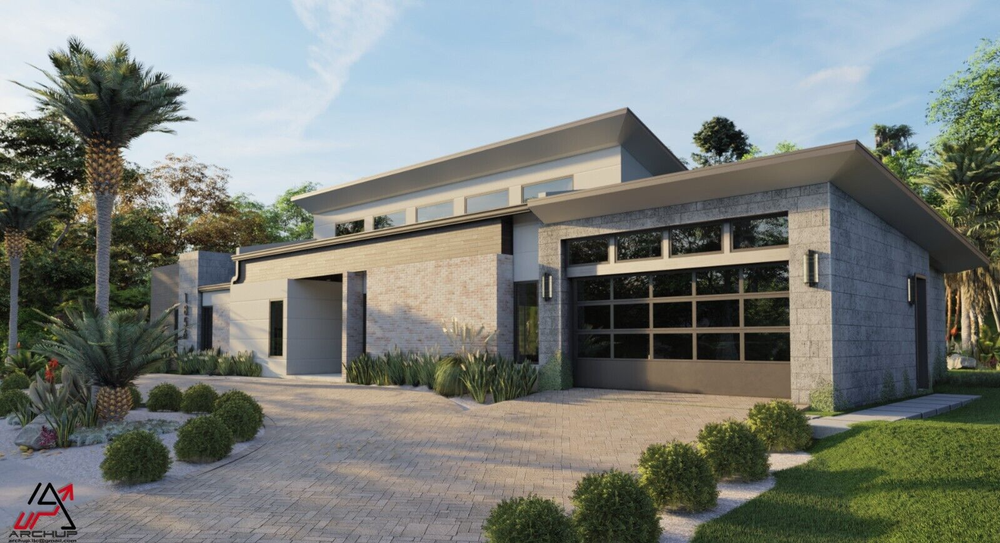 BLUEPRINTS CONTEMPORARY HOUSE PLAN ARCHUP #116