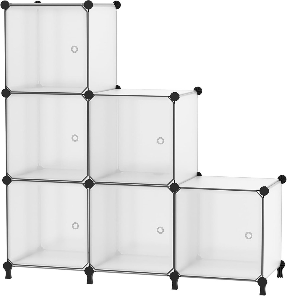 Cube Stora Organizer, 6-Cube Shees Unit with Doors, DIY Staable