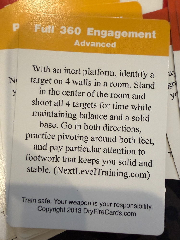 2013 Dry Fire Training Cards