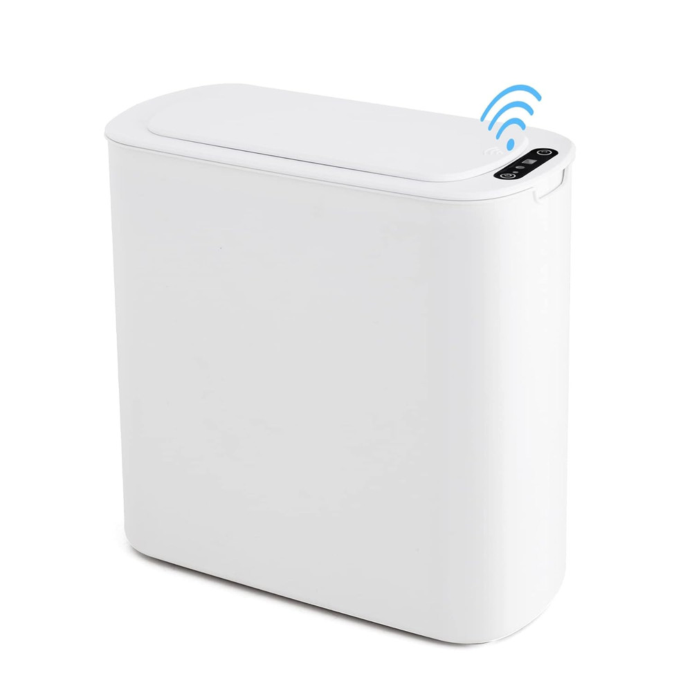 Automatic Motion Sensor Bathroom Trash Can with Lid, 2.6 Gallon Touchless Trash