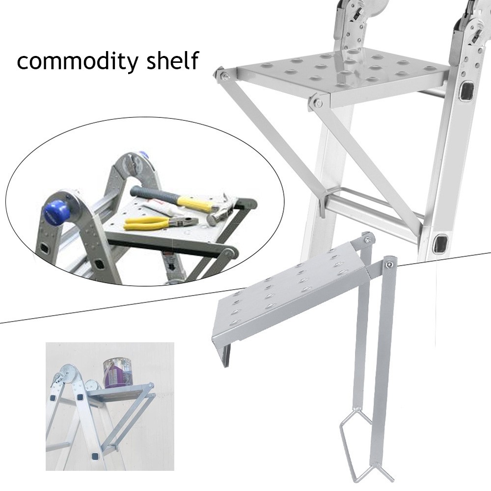 Iron Ladder Work Platform with Non-Slip Surface Fits Most Small Ladders