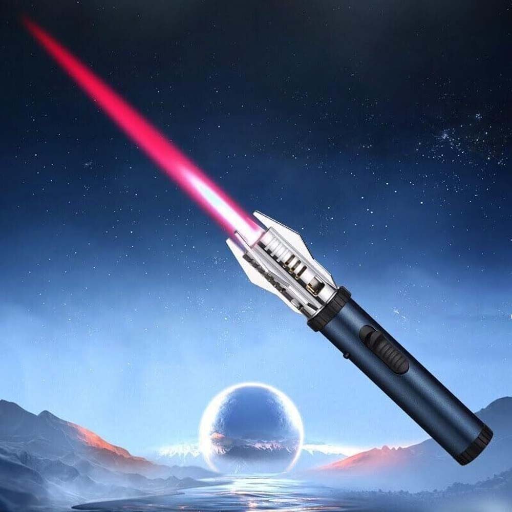 Upgraded Flame Lightsaber Lighter, Torch Lighter Refillable Windproof Metal 、