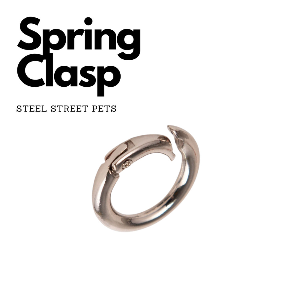 Metal SPRING CLASP for PET ID NAME TAGS
