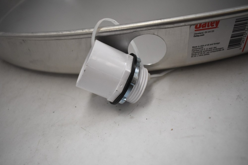 Oatey 34156 28" Aluminum Water Heater Pan with 1" - 1-1/2" PVC Fitting Lot of 6