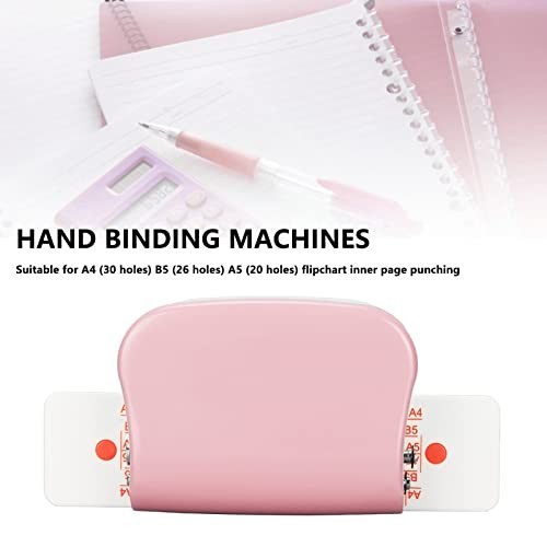 Mini Manual 6-Hole Binding Machine, Multipurpose Coil Binder for Home Office - P