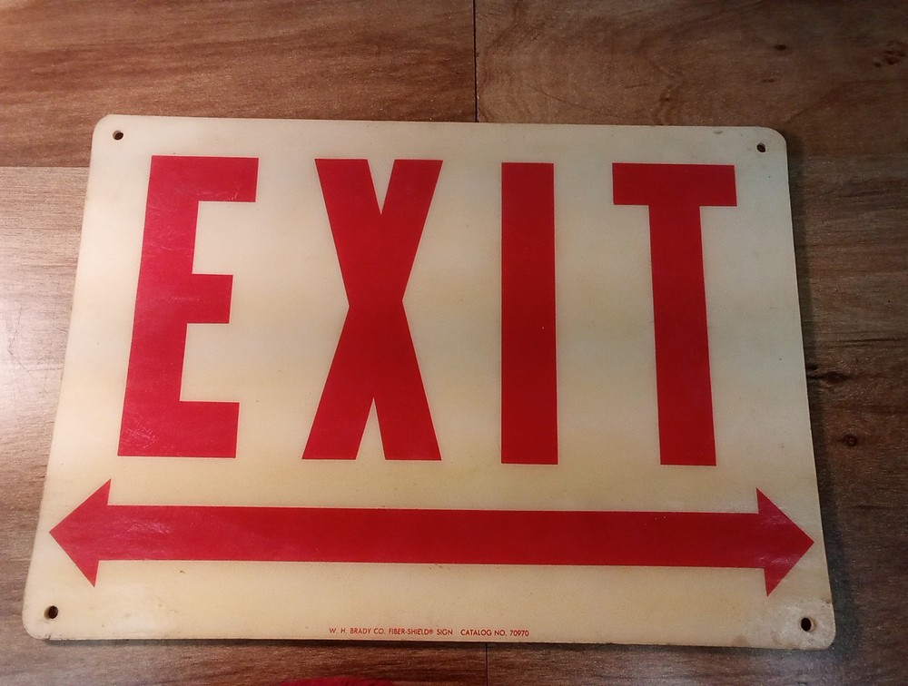Brady #70970 Exit Sign 14"x10"