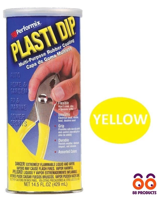 YELLOW 14.5oz Performix PLASTI DIP Plastic Multi Rubber Grip Coating Handle Tool
