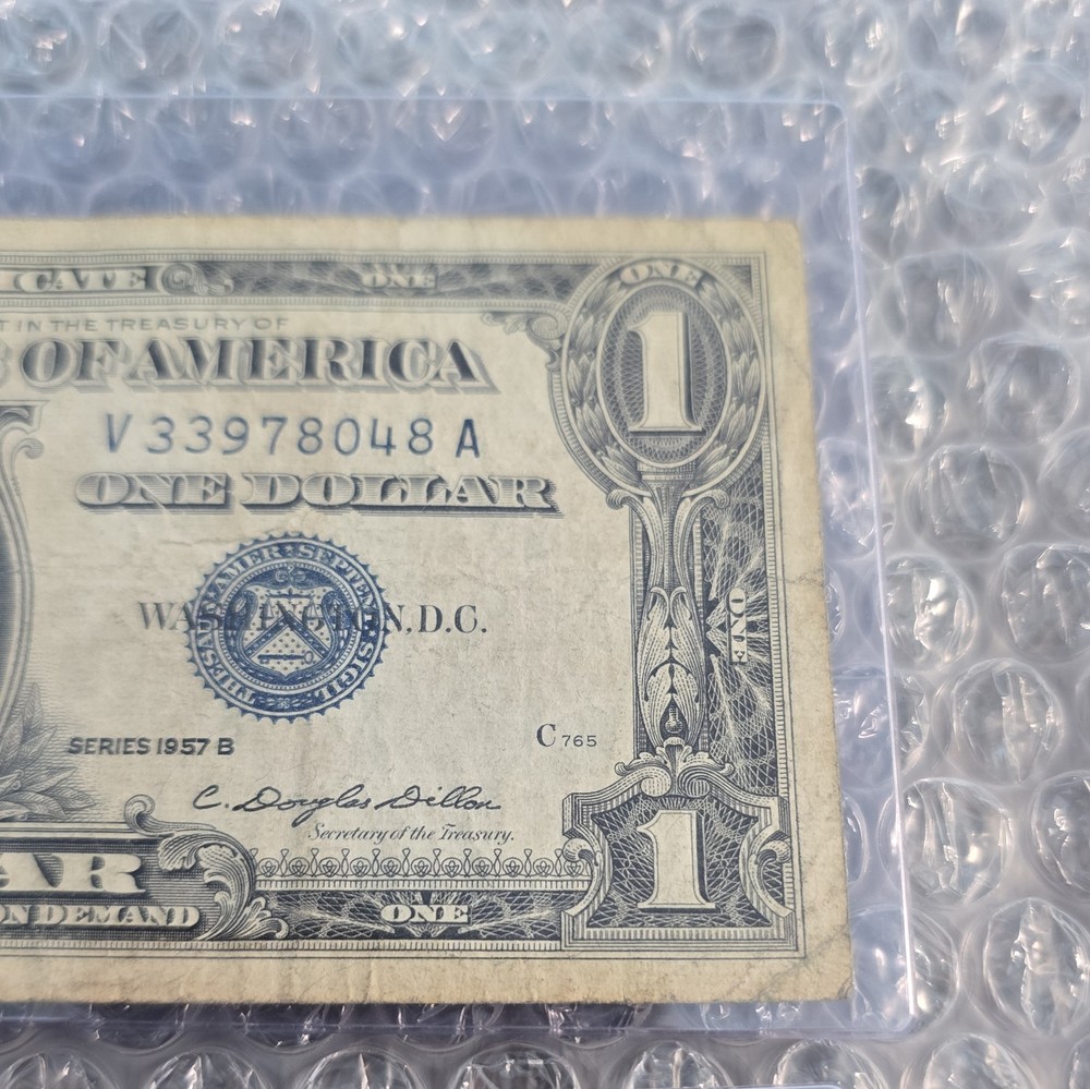 TWO-$1 1957B SERIES SILVER CERTIFICATES