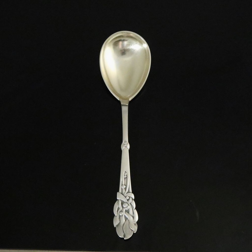 Heimbürger Silver Serving Spoon, Small 20,3 cm - Mistletoe / Mistelten