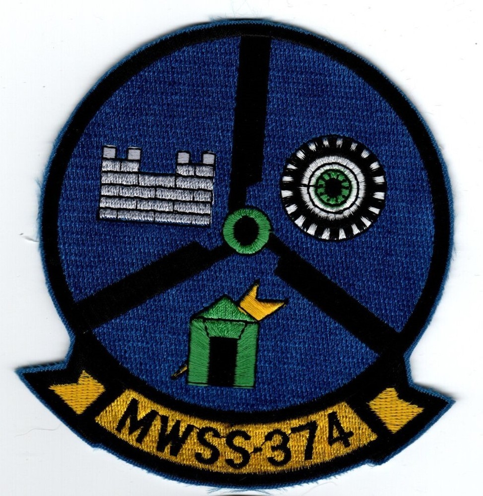 Marine Corps Wing Support Squadron MWSS 374 patch.