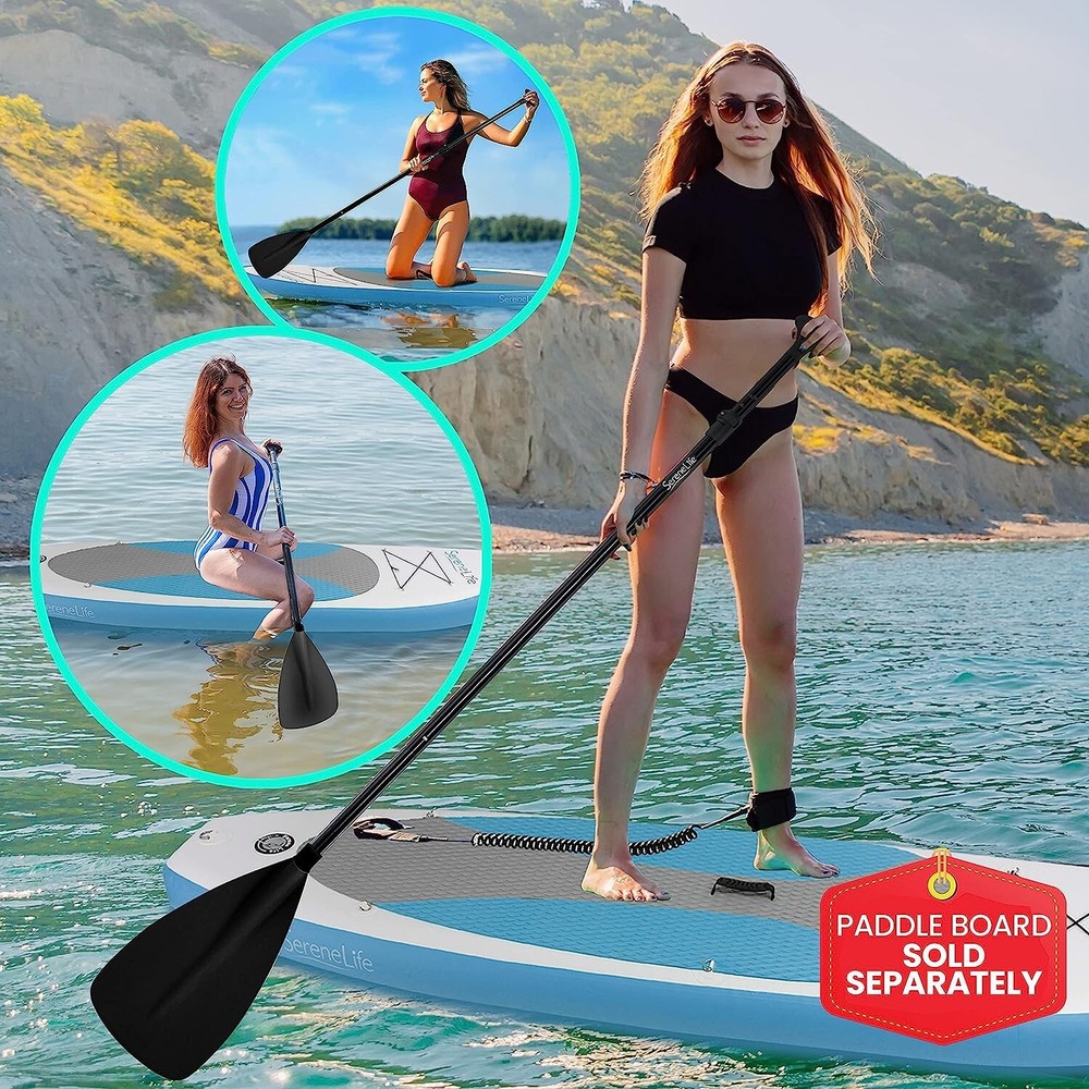 Adjustable Collapsible Water Paddle Oar - Floats, Easy Carry, Handle - 1 Pack