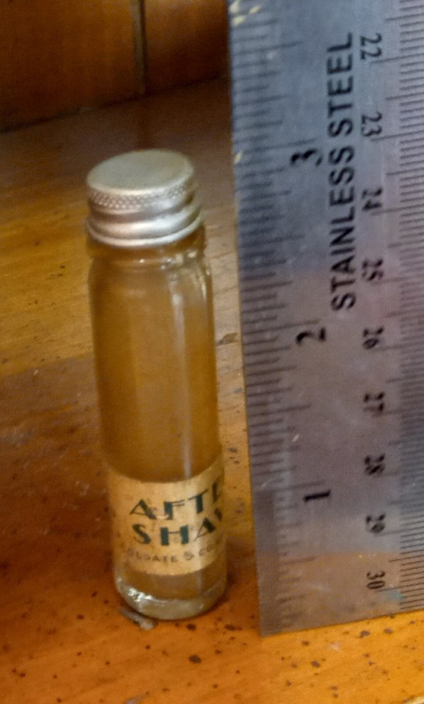 Vintage Clear Colgate After Shave 3" Empty
