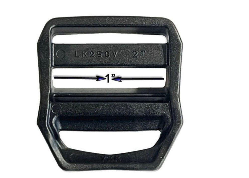 Plastic Tri-Glide Slides Button Adjustable 1” Webbing Triglides Slider Buckle