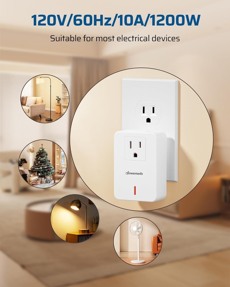 On/Off Wireless Remote Control Switch & Outlet Set - Adjustable & Safe Design