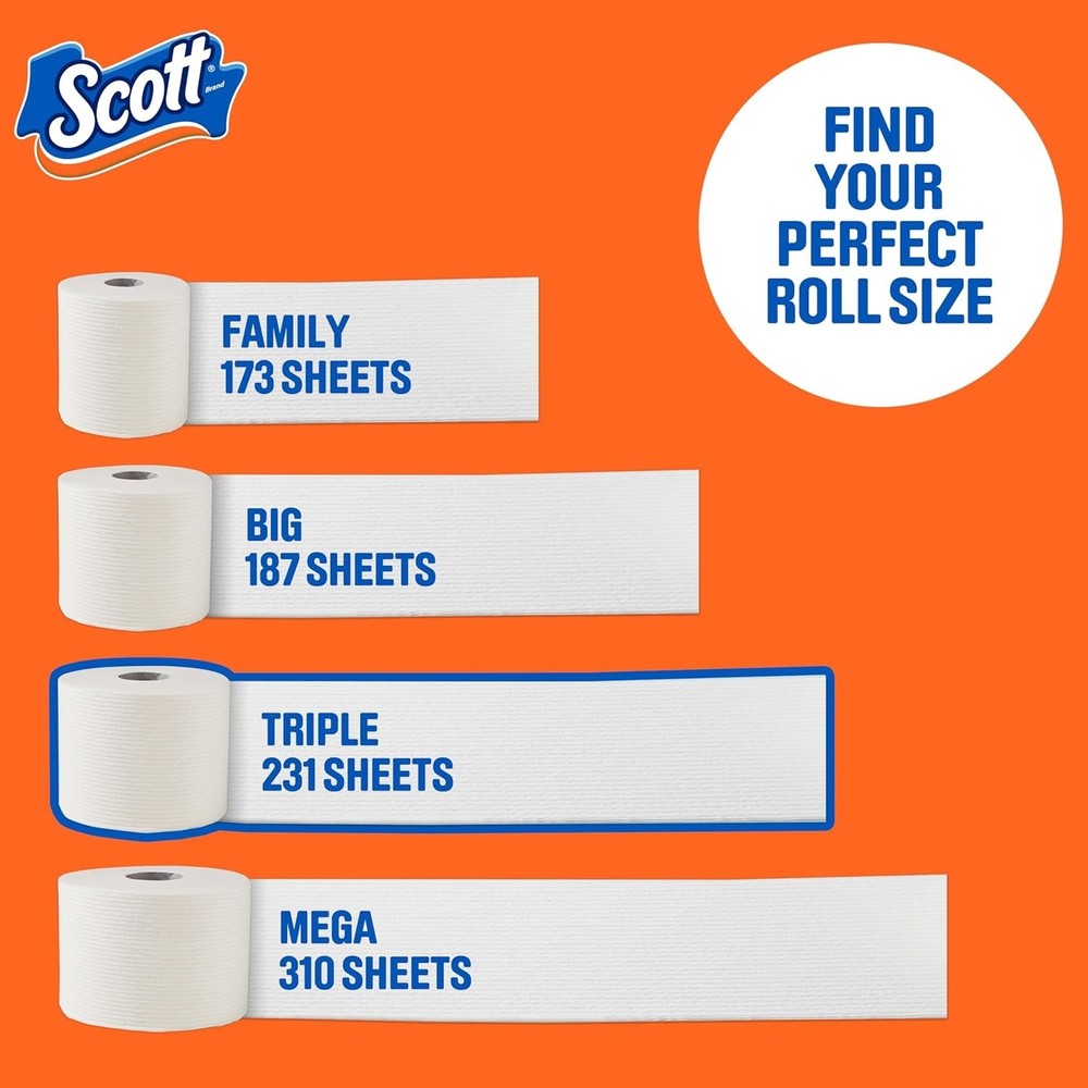 Scott Toilet Paper, 36 Rolls, 231 Sheets per Roll