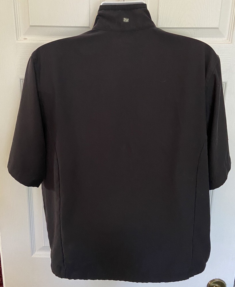Ashworth Weather Systems Black Short Sleeve Pullover Golf Jacket - Men's Size S