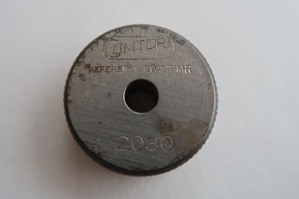 Comtor .2030 Diameter Master Smooth Plain Bore Ring Gauge