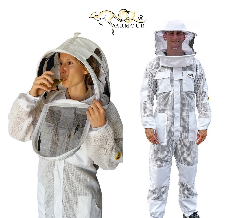 OZ ARMOUR BEEKEEPING SUIT PREMIUM VENTILATED THREE LAYER MESH ULTRA COOL