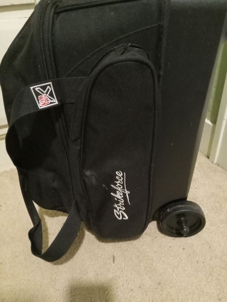 KR Strikeforce Eliminator Double Roller Bowling Bag Black - Holds 2 Balls