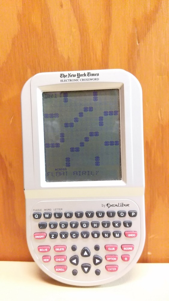 Excalibur New York Times Electronic Crossword Game Talking