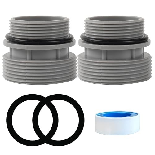 (-Pack) 40mm to 1 1/" Filter Hose Conversion Kit Above Ground Pool Adapter 2