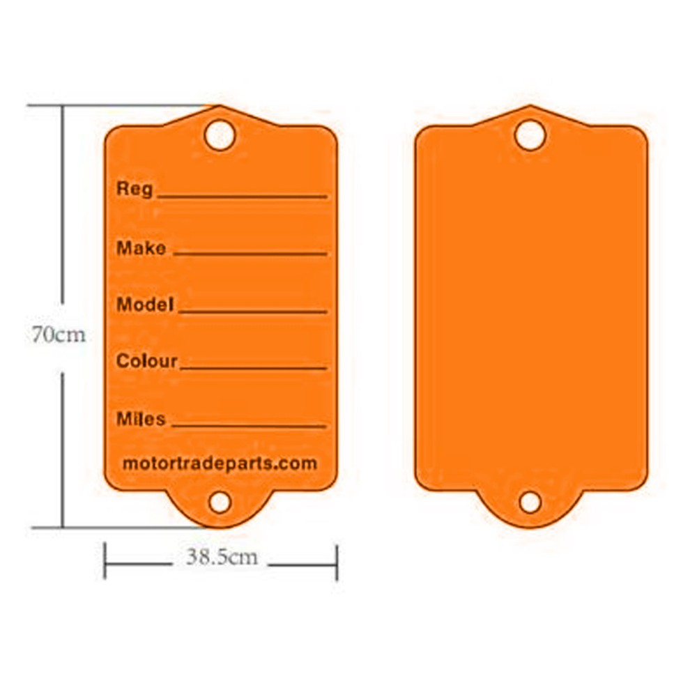 Car Van key Tags & Rings x 50 - Orange