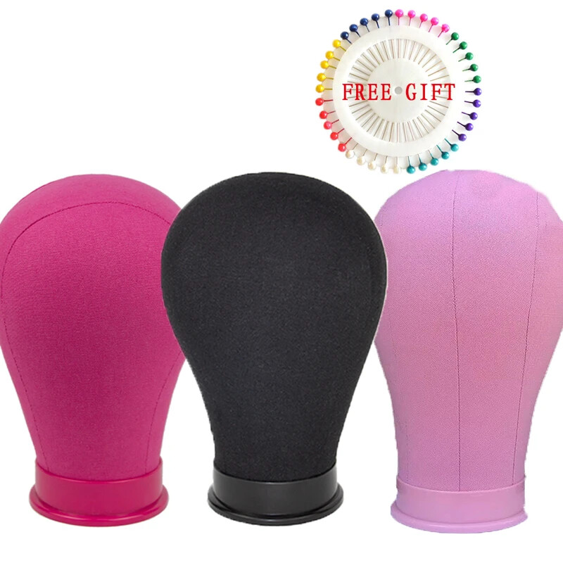 Canvas Block Mannequin Head For Training Wigs Making Display Styling Holder
