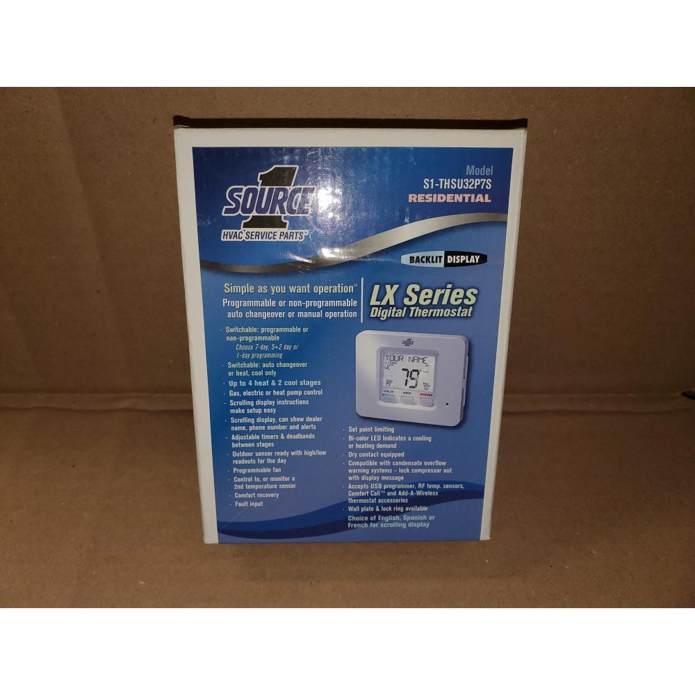 SOURCE-1 S1-THSU32P7S 4 HEAT/2 COOL PROGRAMMABLE DIGITAL THERMOSTAT