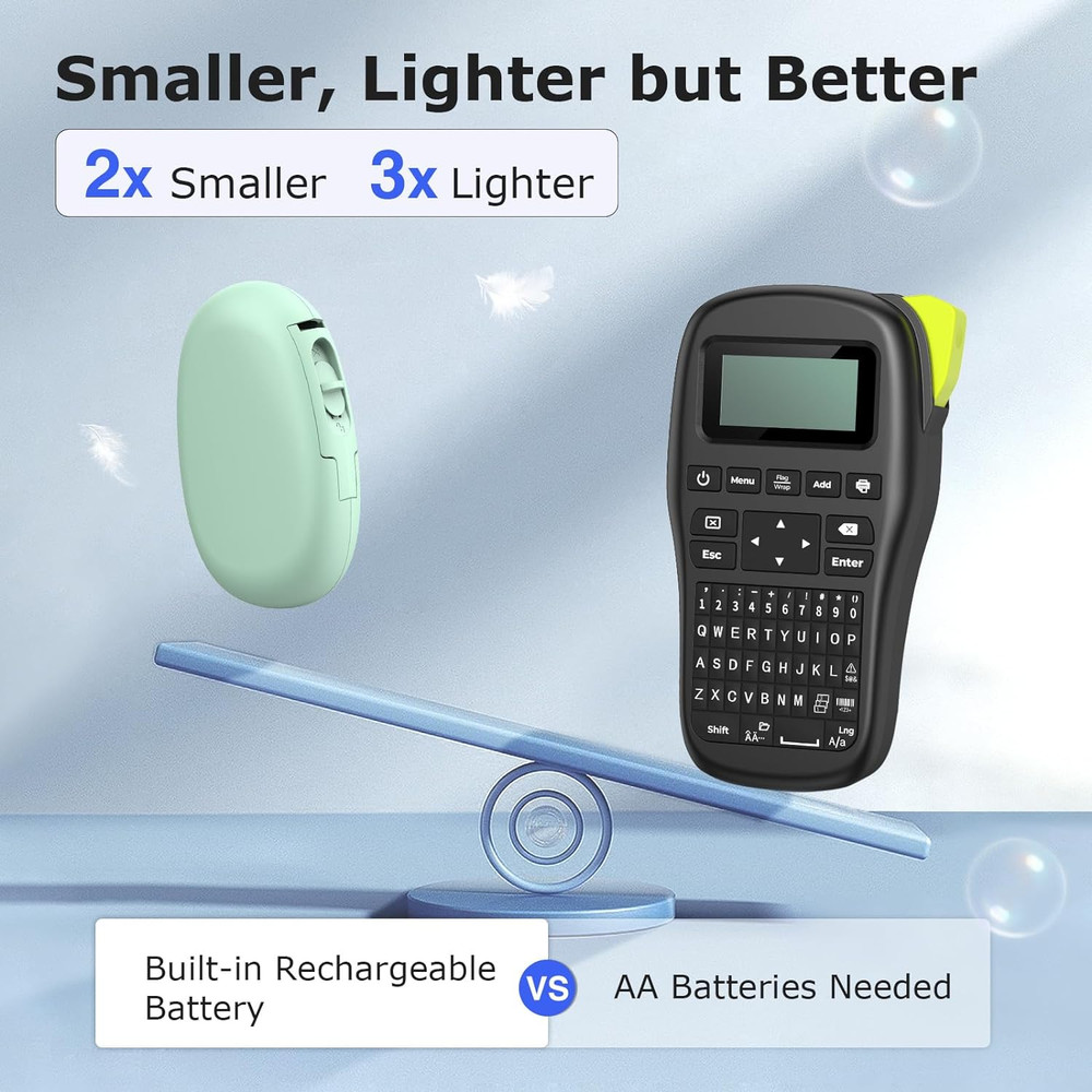 E10 Bluetooth Label Maker Machine with 3 Tapes, Continuous Waterproof Label