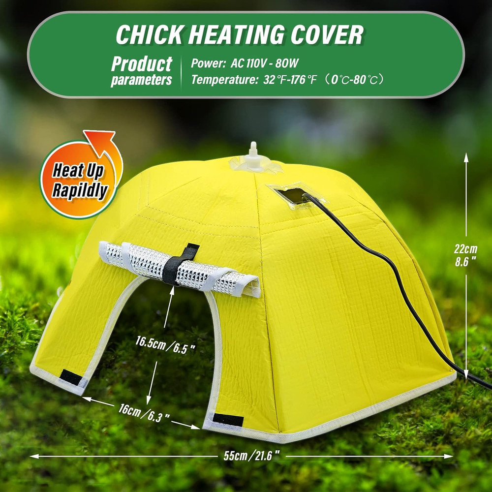 Chicken Brooder Box for Chicks Brooder Plate Chick Heater Warmer for 10 Newborns