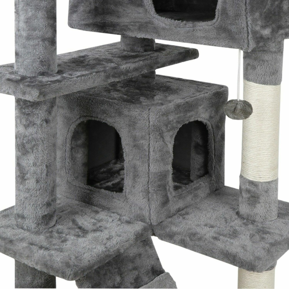 54" Cat Tree Tower Multi-Level Cat Condo with Scratching Post Kittens Activity