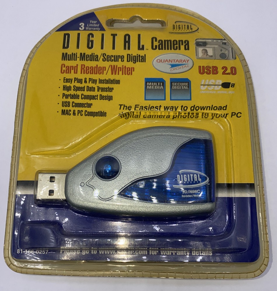 Quantaray Digital Camera Multi-Media/Secure Digital Card Reader/Writer NOS Seale