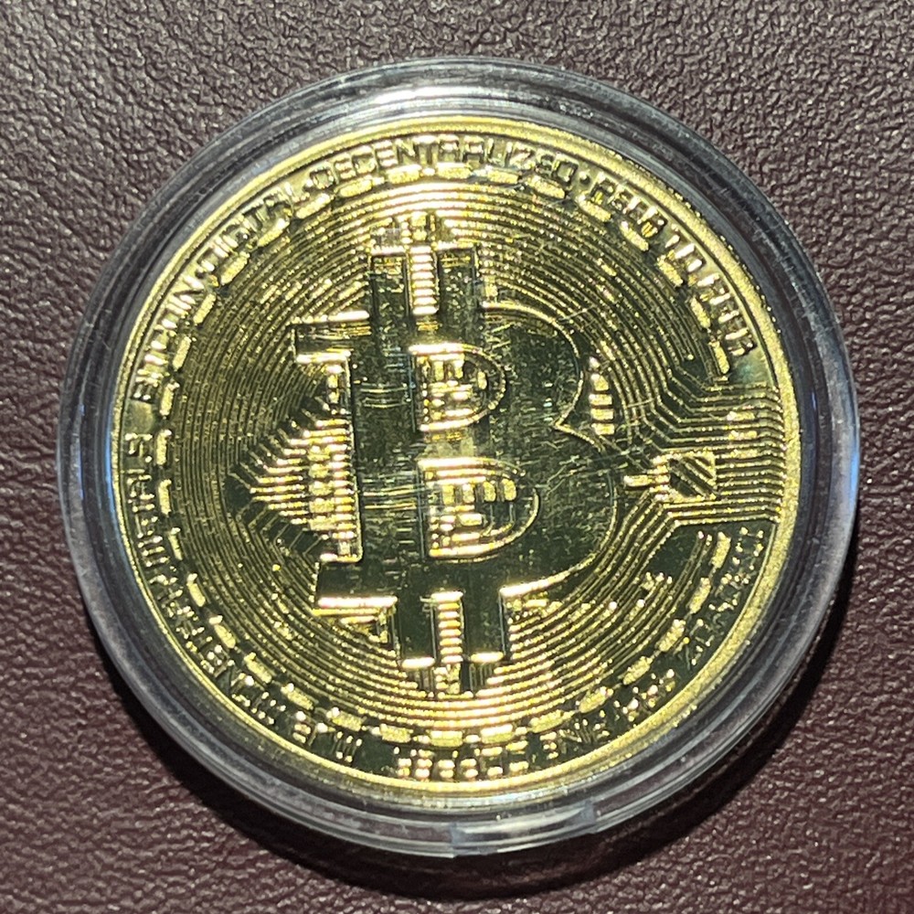 bitcoin coin gold Plated